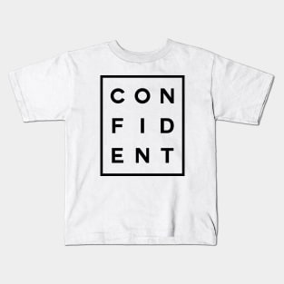 Confident Boxed (Black) Kids T-Shirt